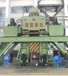 数控模锻锤视频-200KJ数控模锻锤在天仟重工锻造汽轮机叶片